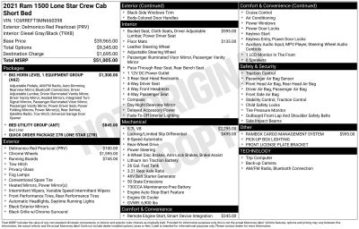 2021 RAM 1500 Big Horn/Lone Star