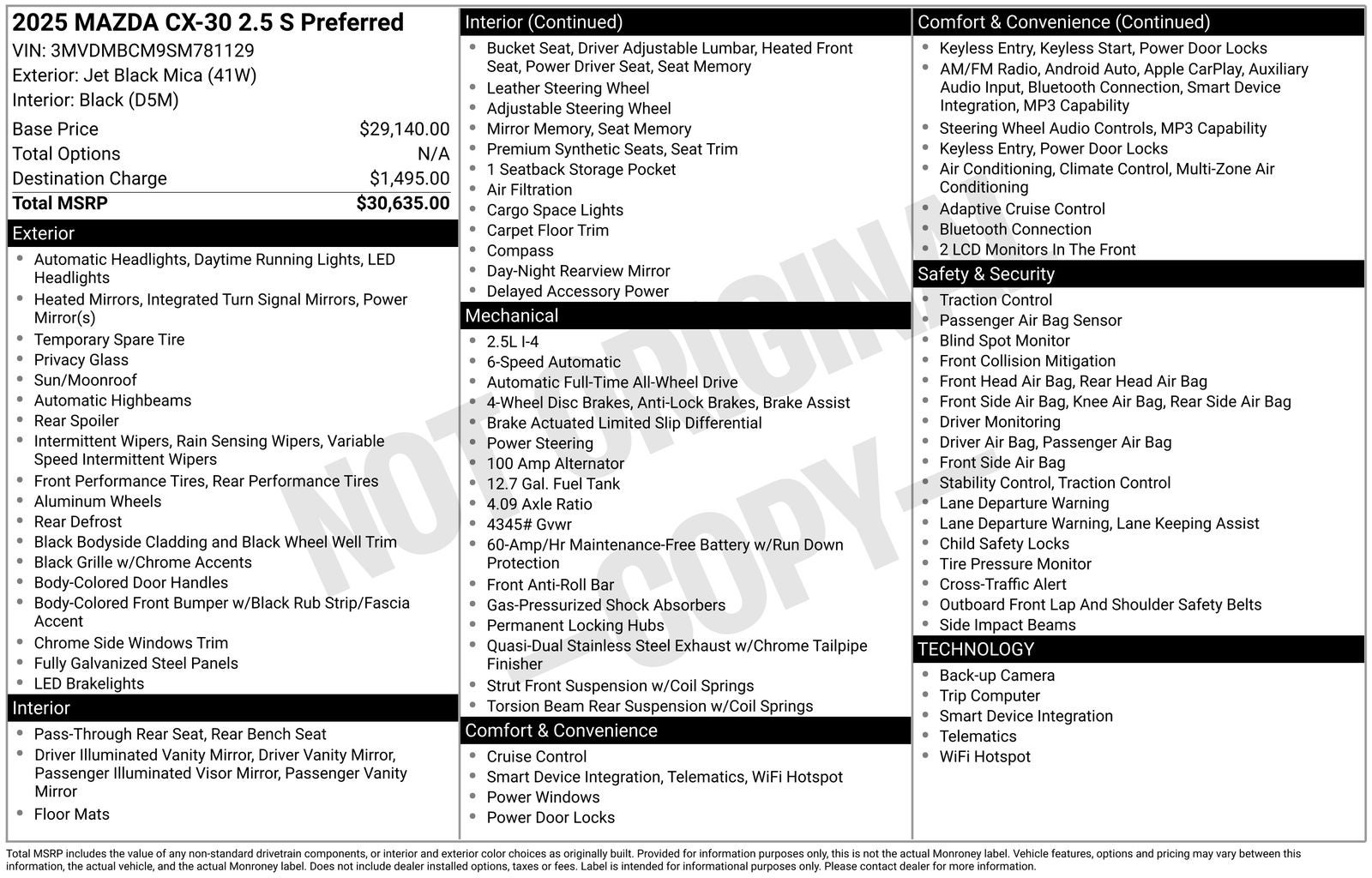 2025 Mazda Mazda CX-30 2.5 S Preferred Package