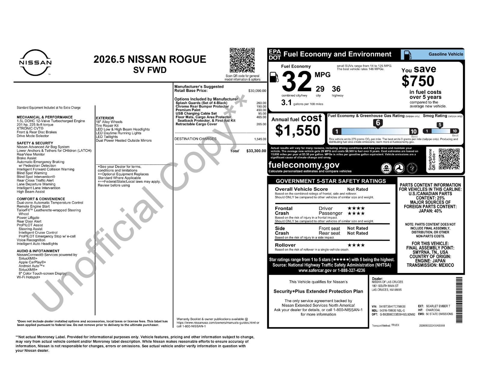 2026 Nissan Rogue SV