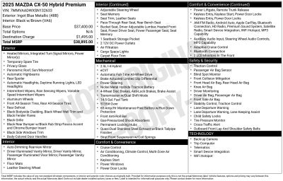 2025 Mazda Mazda CX-50 Hybrid Premium