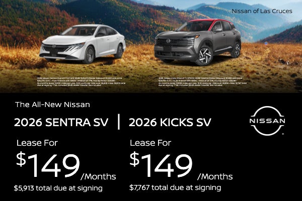 Combo with Kicks and Sentra Heading: 2026 Nissan Sentra SV 