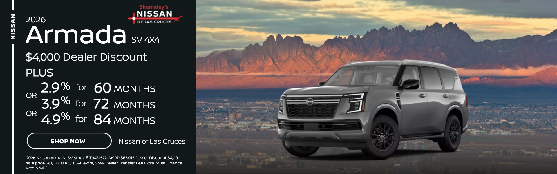 2026 Nissan Armada SV 4x4
